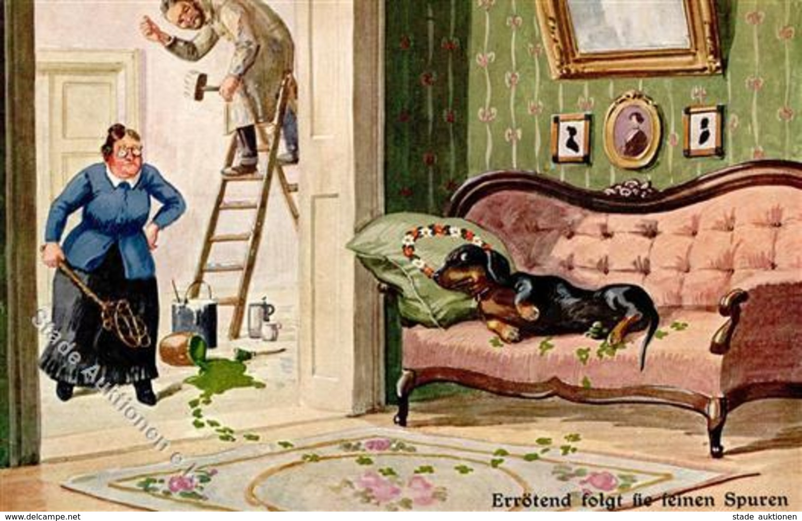 Dackel Künstlerkarte 1912 I-II - Hunde