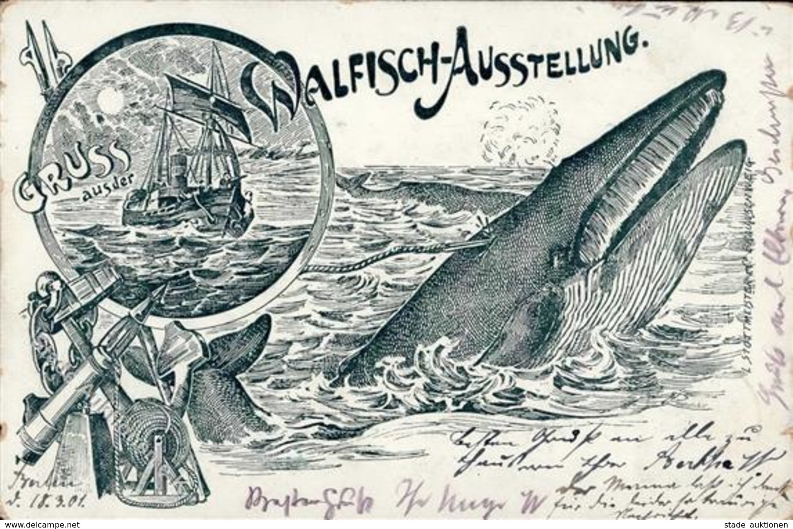 Wal Ausstellung  Künstlerkarte 1901 I-II (Ecke Abgestoßen) Expo - Other & Unclassified