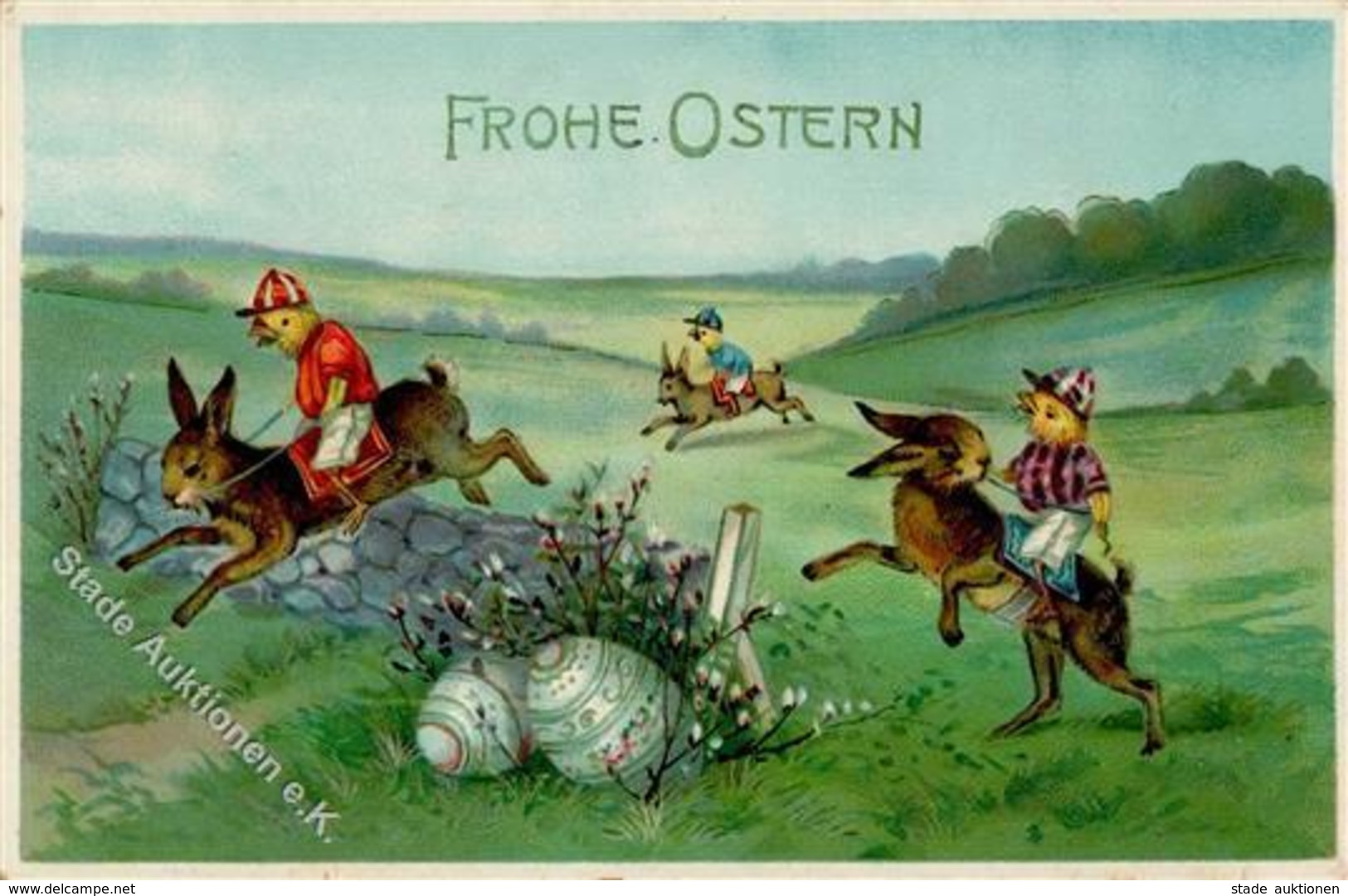 Hase Küken Personifiziert Ostern  Künstlerkarte 1916 I-II Paques - Other & Unclassified