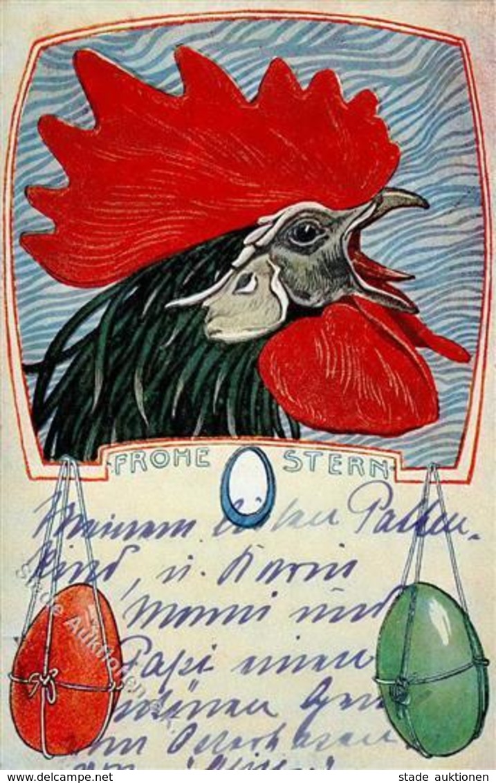 Huhn Hahn Ostern  Künstlerkarte 1903 I-II Paques - Sonstige & Ohne Zuordnung