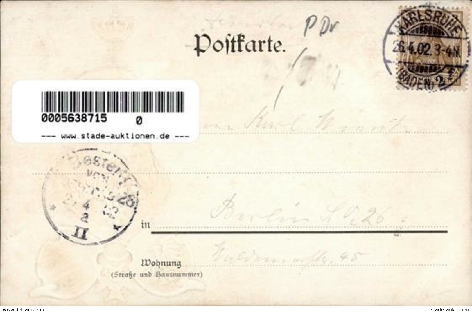 Adel Baden Friedrich Großherzog Prägedruck 1902 I-II - Histoire