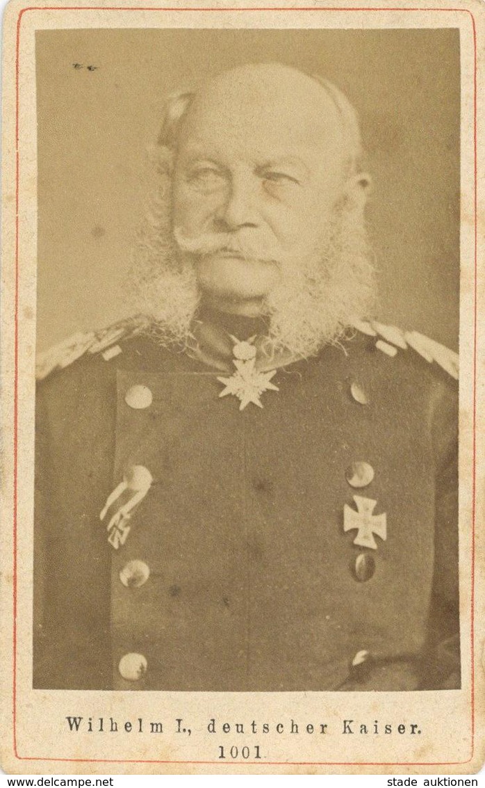Adel Preussen CDV Kaiser Wilhelm I I-II - Geschichte