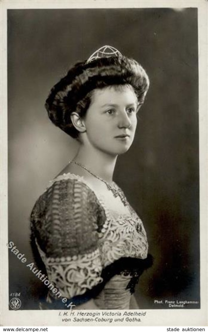 Adel Sachsen Herzogin Victoria Adelheid Foto AK 1915 I-II - Geschichte