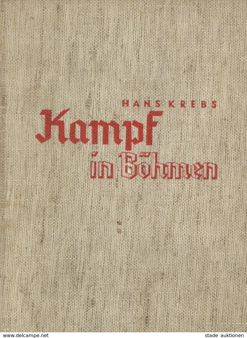 Buch Politik Kampf In Böhmen Krebs, Hans 1938 Volks Und Reich Verlag 239 Seiten Viele Abbildungen II (Einband Fleckig) - Evènements