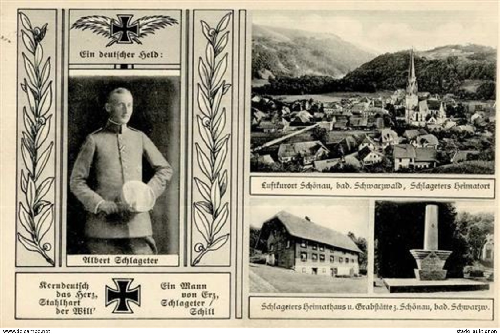 Schlageter Senior Autograph 1925 Bahnpost Stpl. Zell (wiesental) Todtnau I-II - Events