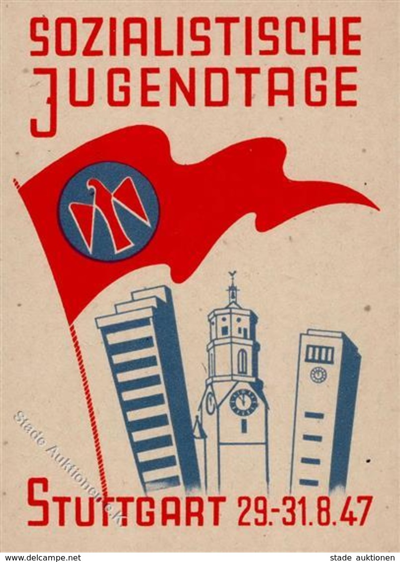 Arbeiterbewegung Stuttgart (7000) Sozialistische Jugendtage 29.-31.8.1947 Künstlerkarte I-II - Uniforms