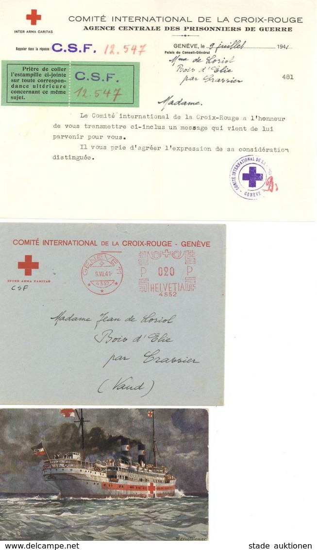 Rotes Kreuz Genf Lot Mit 8 Belgen I-II - Red Cross