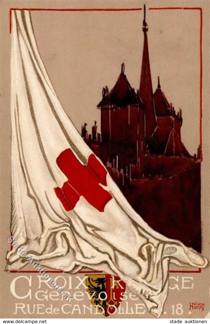 Rotes Kreuz Sign. Hantz, Helene Künstlerkarte 1916 I-II - Red Cross