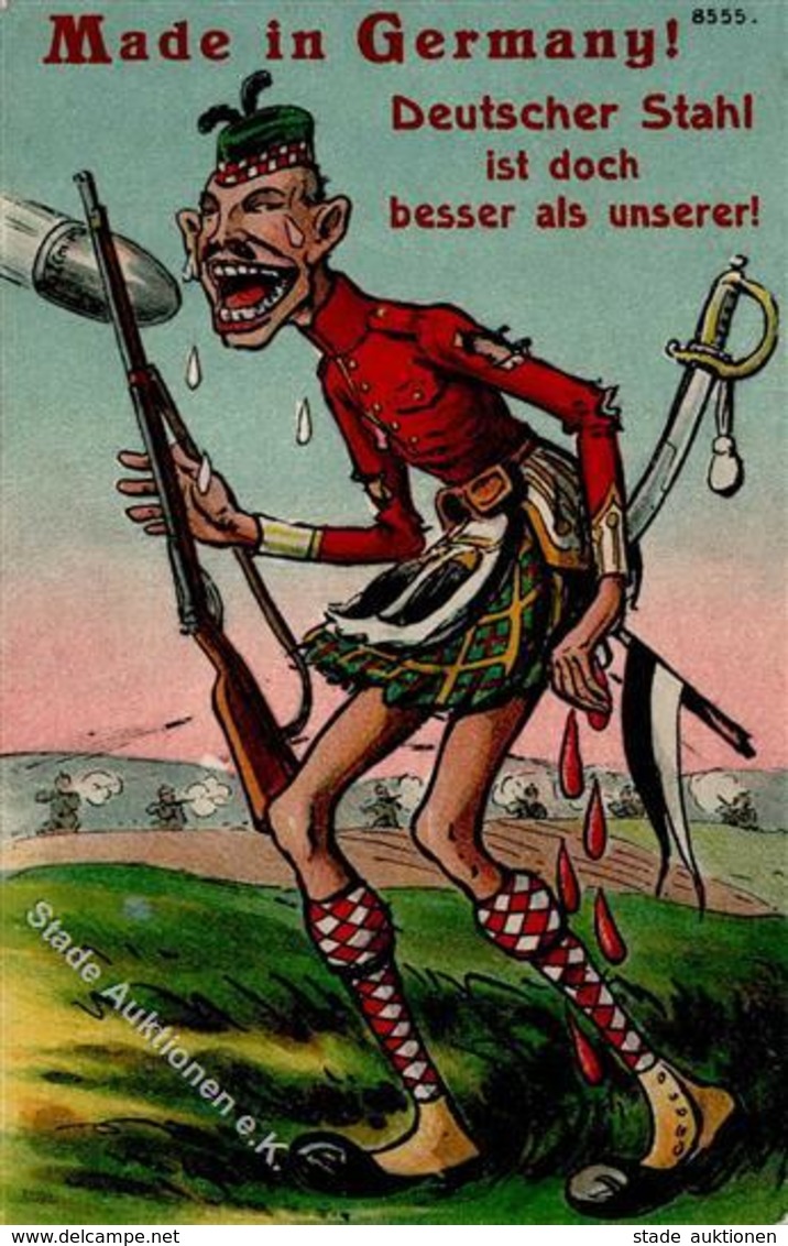 Propaganda WK I Made In Germany Karikatur I-II - Oorlog 1914-18