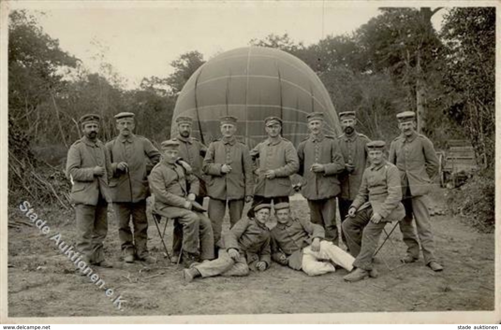 WK I Soldaten Fesselballon Foto AK 1916 I-II - War 1914-18