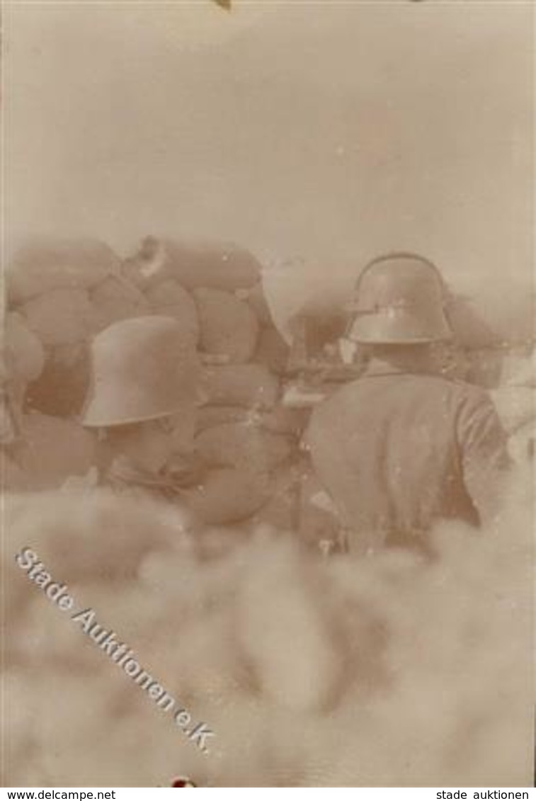 WK I STIRNPANZER Foto 4x5,8 Cm I-II R!R! - Guerre 1914-18
