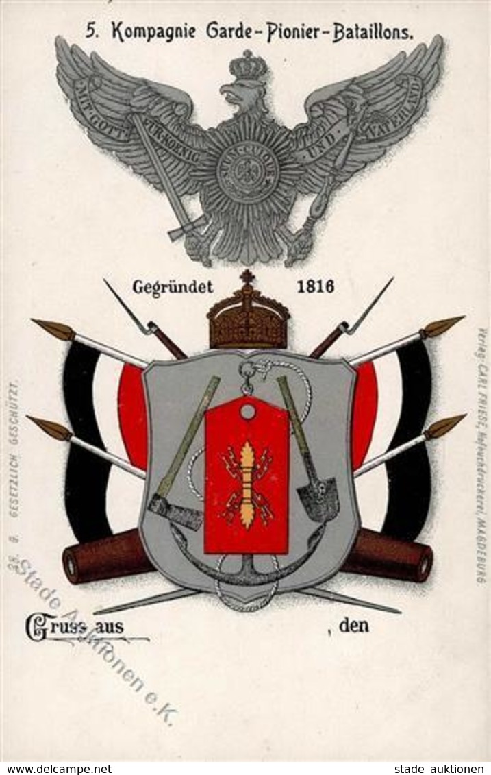 Regiment 5. Kompanie Garde Pionier Batl.  I-II - Regimientos