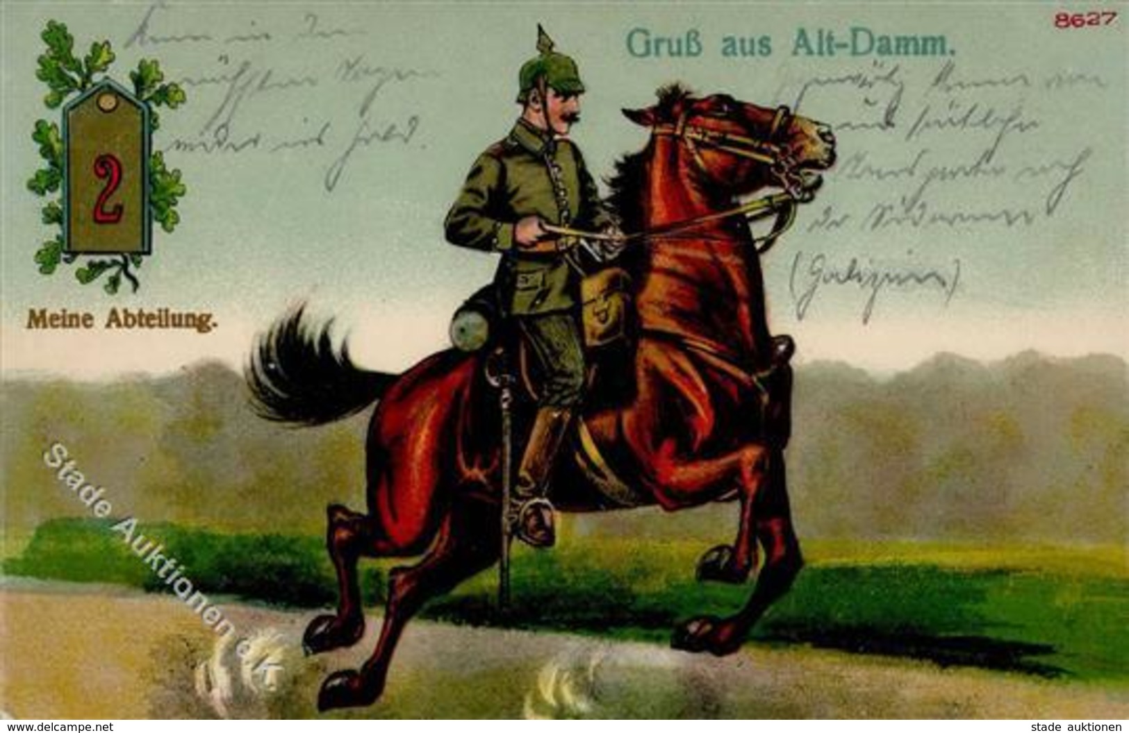 Regiment Altdamm Nr. 2. Regiment Prägedruck 1916 I-II - Regimente