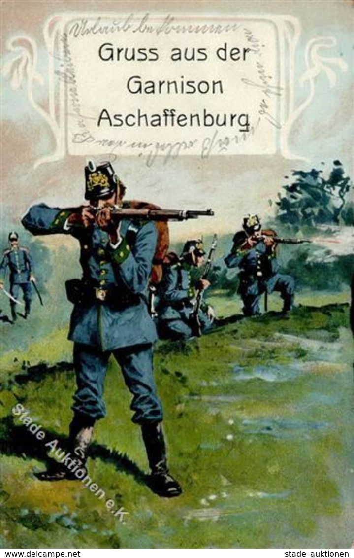 Regiment Aschaffenburg (8750) Garnison 1916 I-II - Régiments