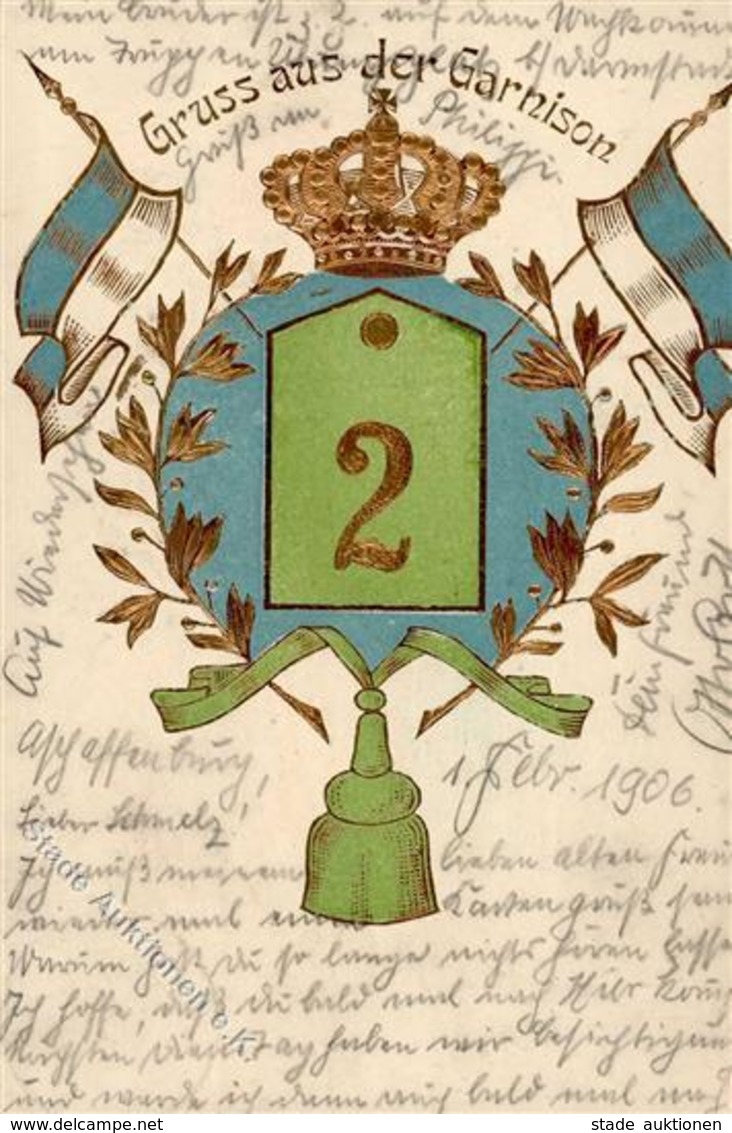 Regiment Aschaffenburg (8750) Nr. 2 Garnison 1906 I-II - Regimente