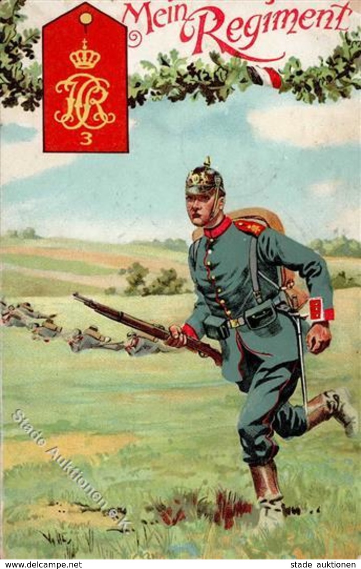 Regiment Augsburg (8900) Nr. 3 Kgl Infanterie Regt. 1. Comp. 1916 I-II - Regiments