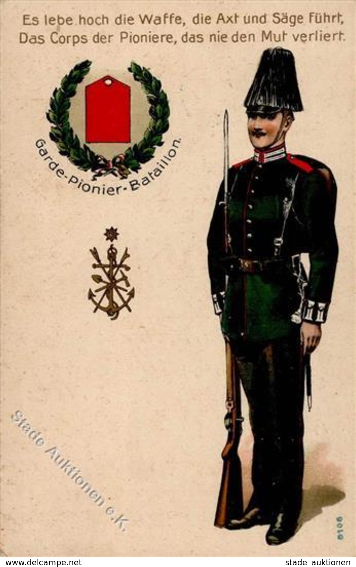 Regiment Berlin (1000) Garde Pionier Batl.  1917 I-II - Régiments