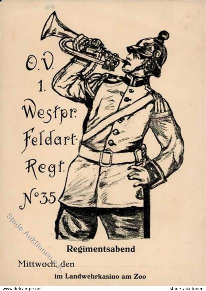 Regiment Berlin (1000) Nr. 35 1. Westpr. Feldart. Regt. I-II - Regiments