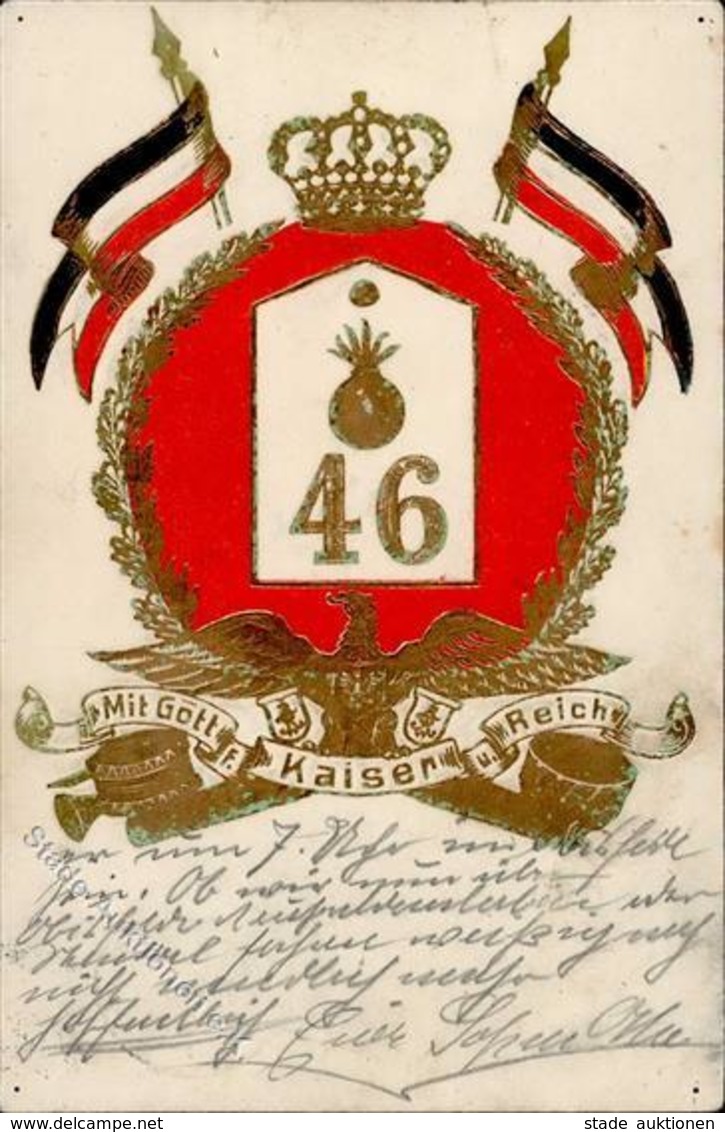 Regiment Celle (3100) Nr. 46  1909 I-II (fleckig) - Regimente