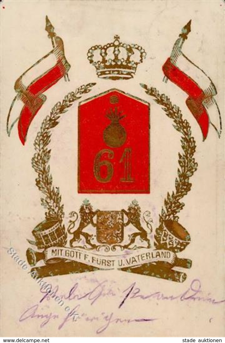 Regiment Darmstadt (6100) Nr. 61 2. Großh. Hess. Feld Artl. Regt. 1912 I-II - Regiments