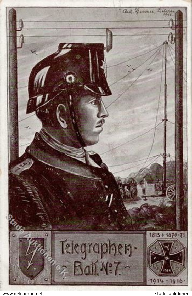 Regiment Dresden (O8000) Nr. 7 Telegraphen Batl.  1916 I-II - Regiments