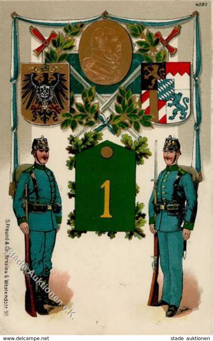 Regiment Freising (8050) Nr. 1 Bayer. Jäger Batl. König 1910 I-II - Regiments