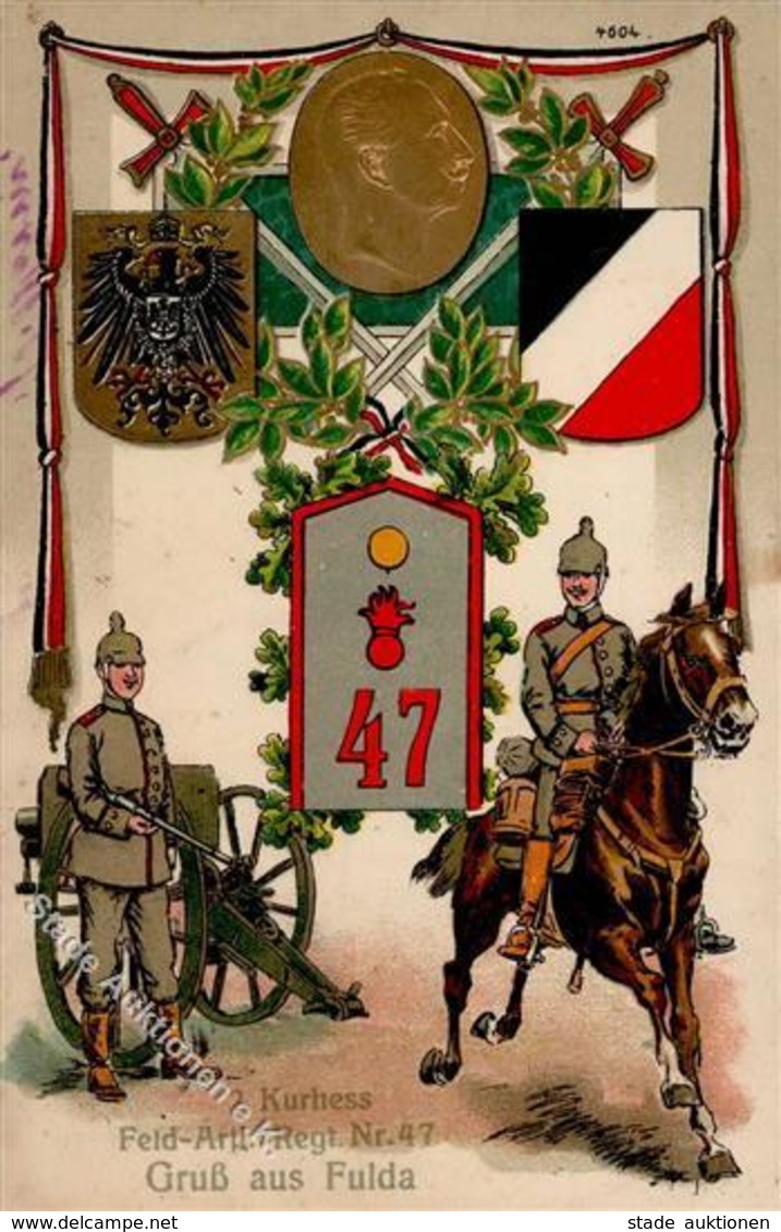 Regiment Fulda (6400) Nr. 47 2. Kurhess. Feld Artl. Regt. 1915 I-II - Regimente