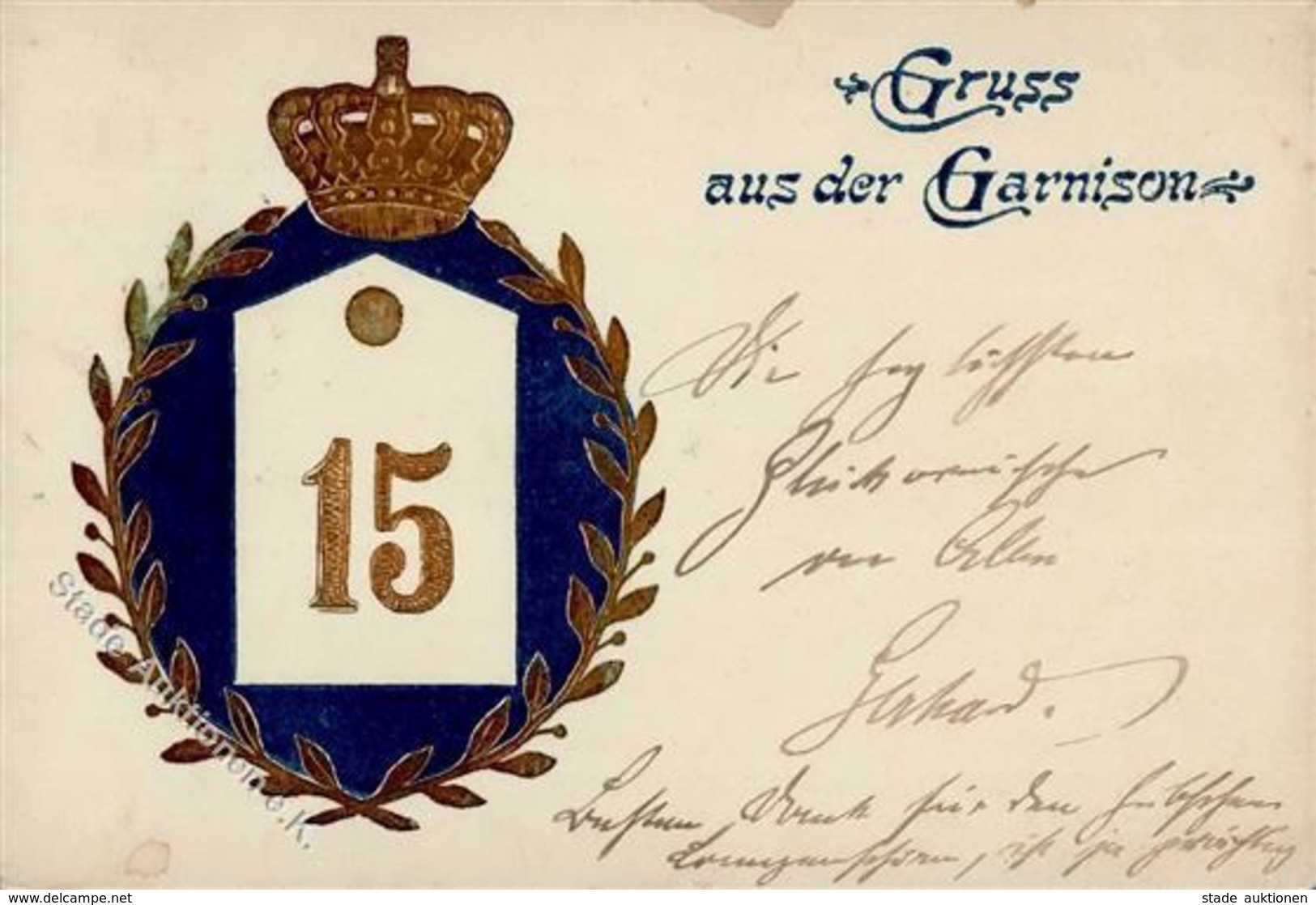 Regiment Graudenz Nr. 15. Garnison  Prägedruck 1902 I-II (fleckig) - Regimente