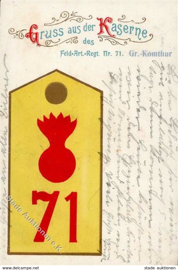 Regiment Graudenz Nr. 71 Feld Artl. Regt. 1903 I-II - Regiments