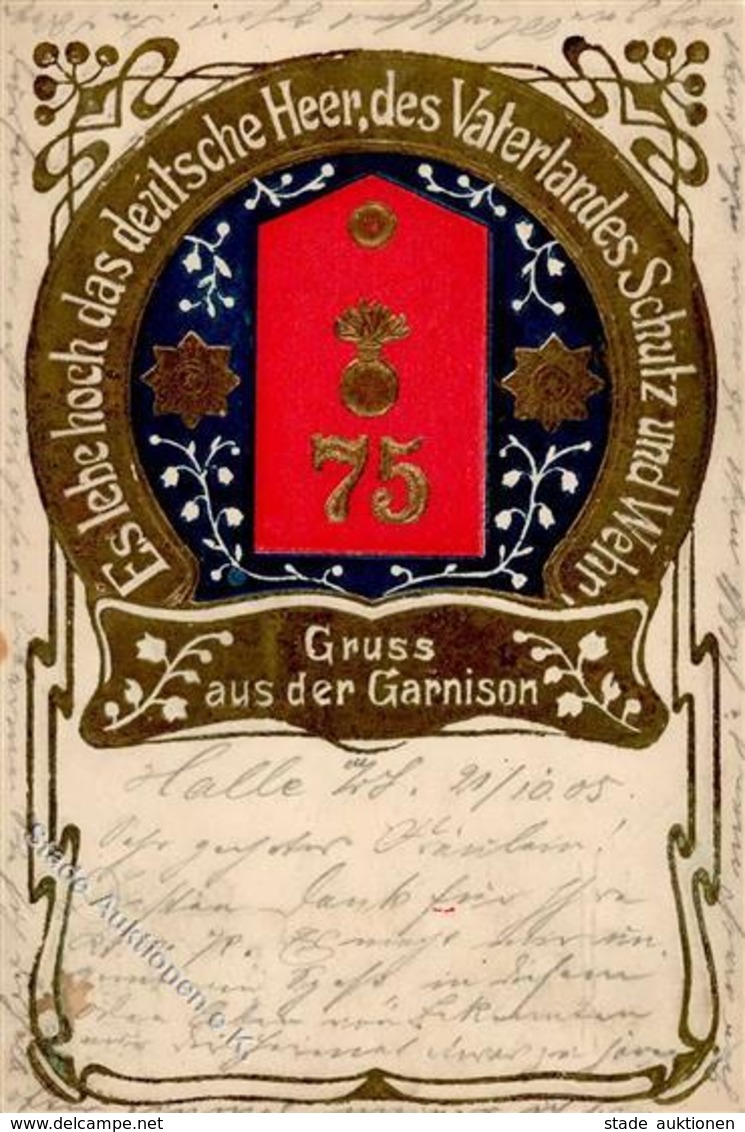 Regiment Halle (O4002) Nr. 75 Garnison 1905 I-II - Regiments