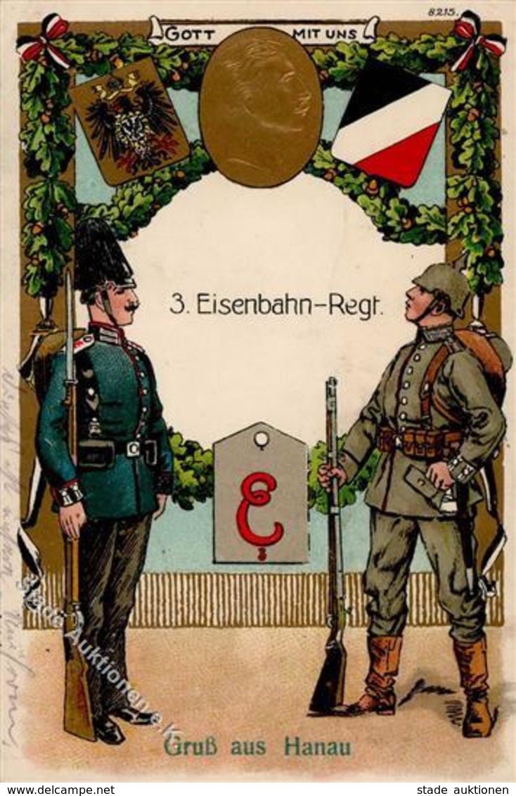 Regiment Hanau (6450) Nr. 3 Eisenbahn Regt.  1915 I-II Chemin De Fer - Regiments