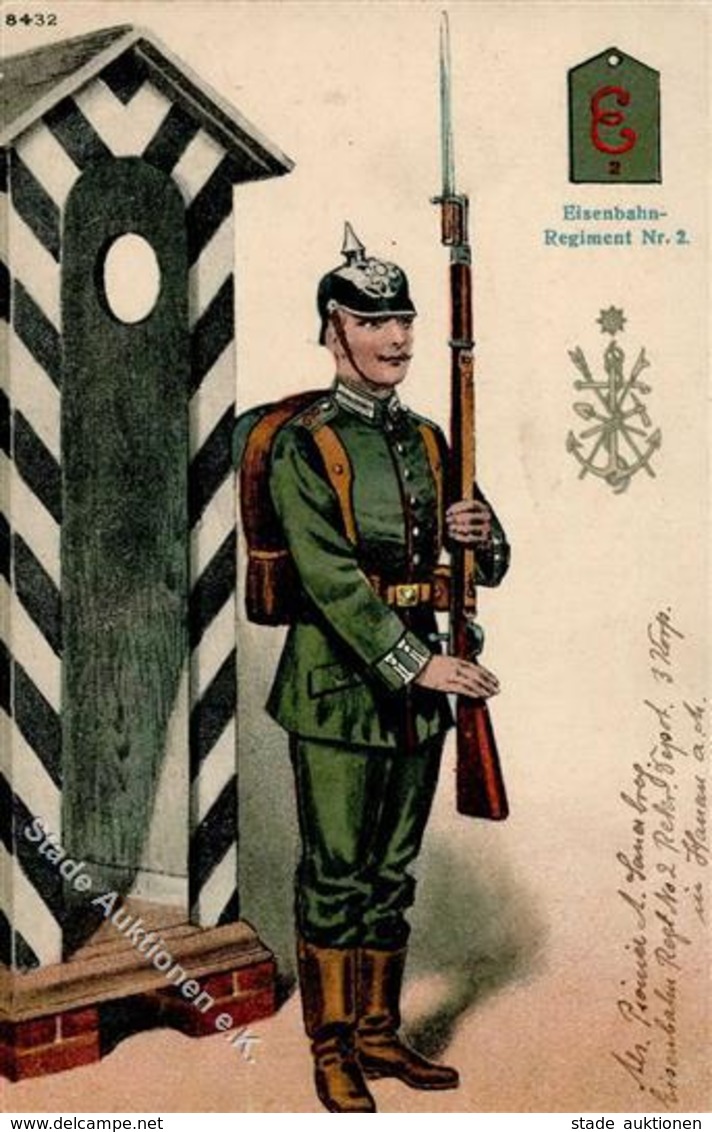 Regiment Hanau Nr. 2 Eisenbahn Regt.  1916 I-II Chemin De Fer - Regimente