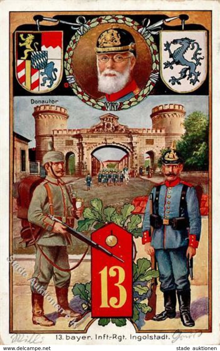 Regiment Ingolstadt (8070) Nr. 13 Bayer. Inft. Regt.  1915 I-II - Regiments