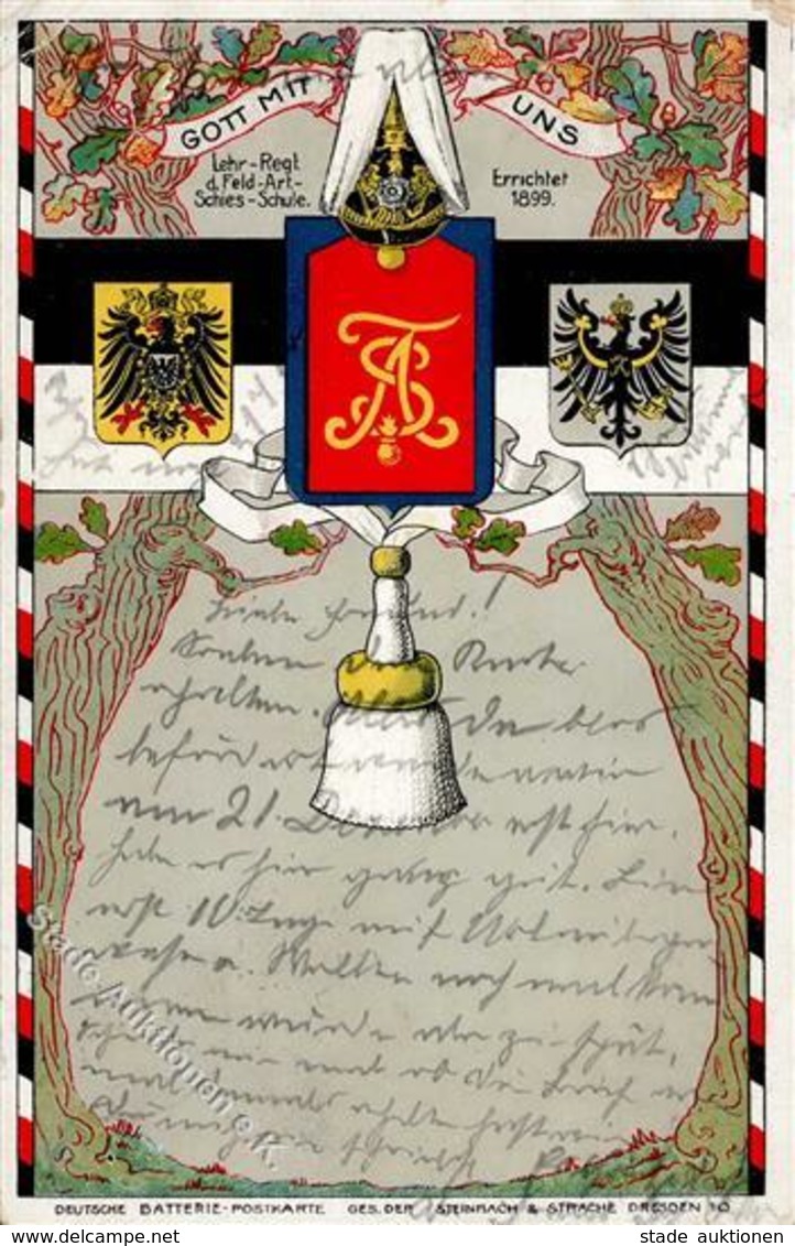 Regiment Jüterbog (O1700) Lehr Regt. D. Feld Artl. Schießschule 1904 I-II - Regiments