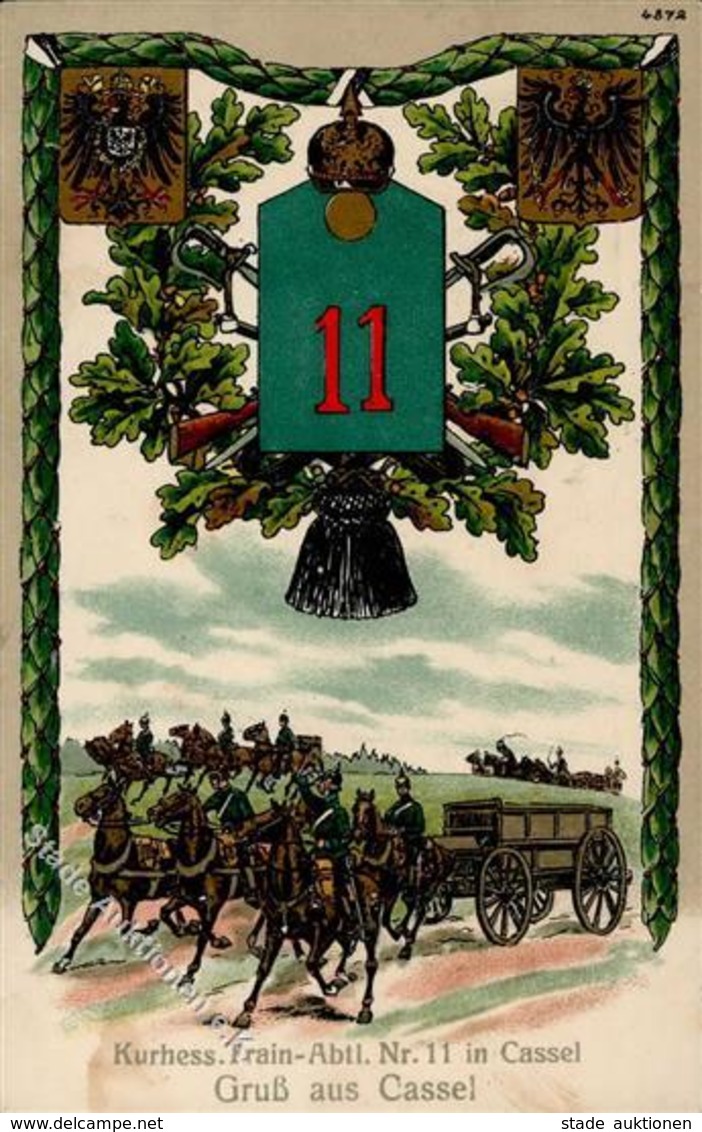 Regiment Kassel (3500) Nr. 11 Kurhess. Train Abteilung 1915 I-II - Regiments