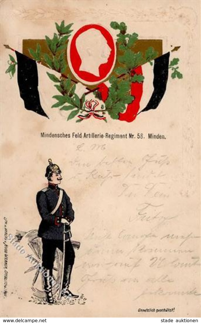 Regiment Minden (4950) Nr. 58 Mindensches Feld Artillerie Regt. 1905 I-II - Regiments