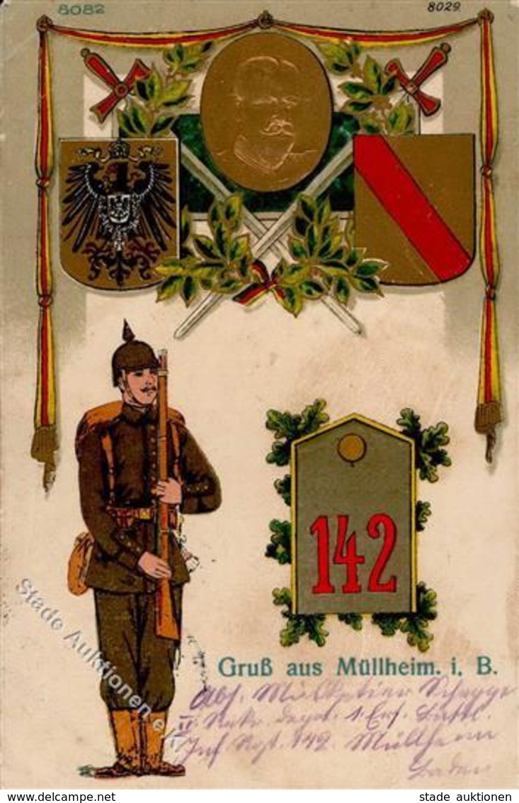 Regiment Müllheim (7840) Nr. 142  1916 I-II - Regiments