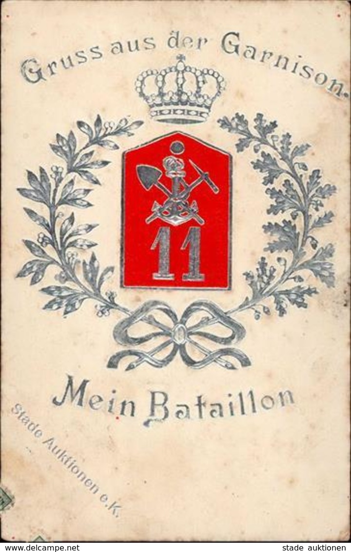 Regiment Münden (3510) Nr. 11 Kurhess. Pionier Batl. 1906 I-II (fleckig) - Regiments