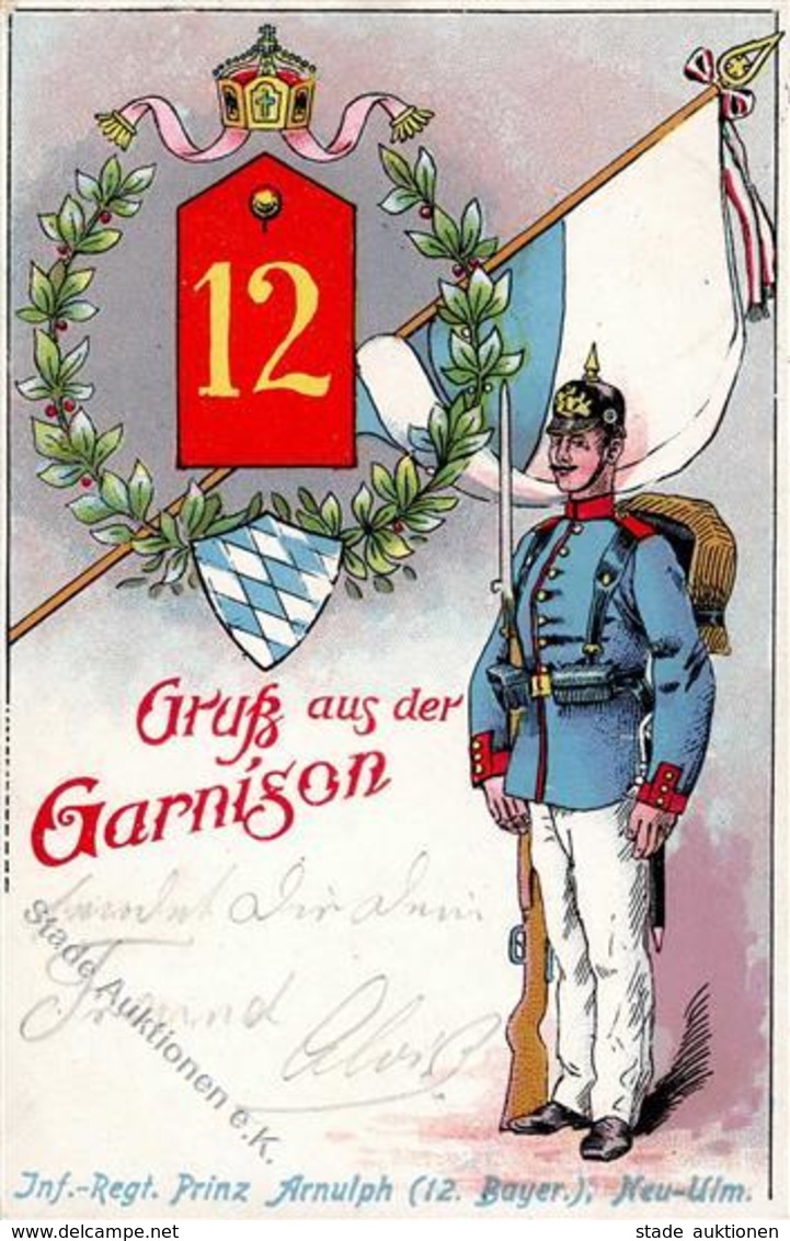 Regiment Neu-Ulm (7910) Nr. 12 Bayer. Inft. Regt. Prinz Arnulf 1914 I-II - Regiments