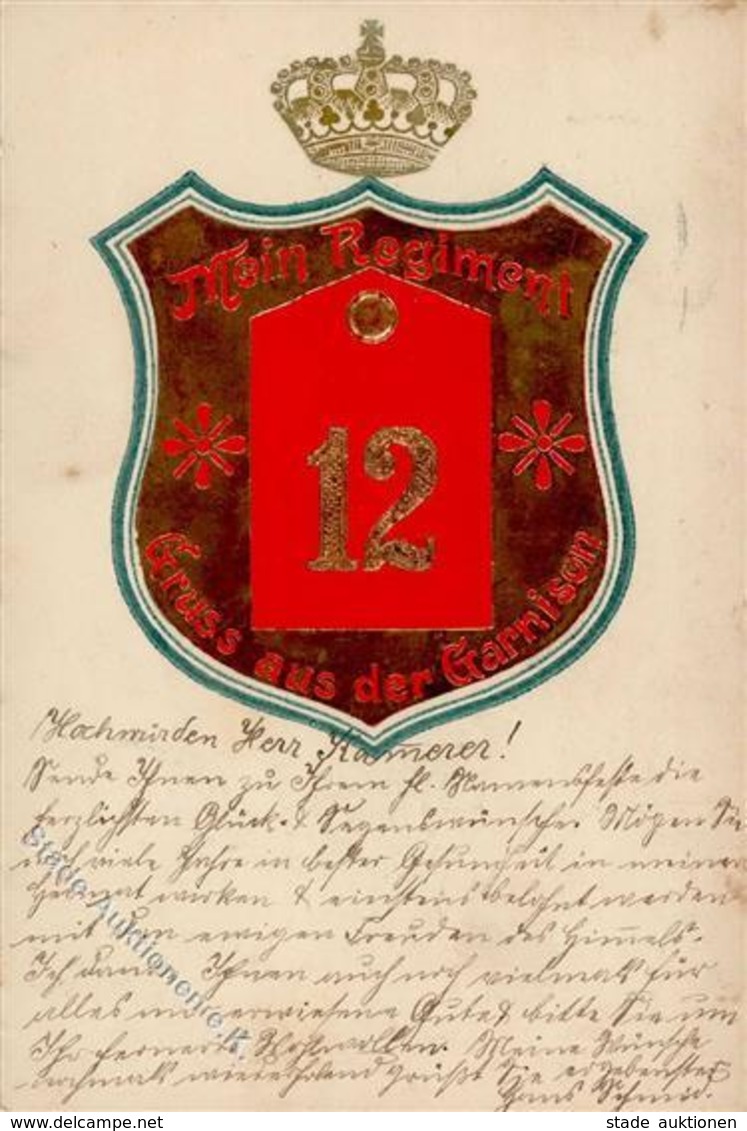 Regiment Neu-Ulm (7910) Nr. 12 Garnison 1902 I-II - Regiments