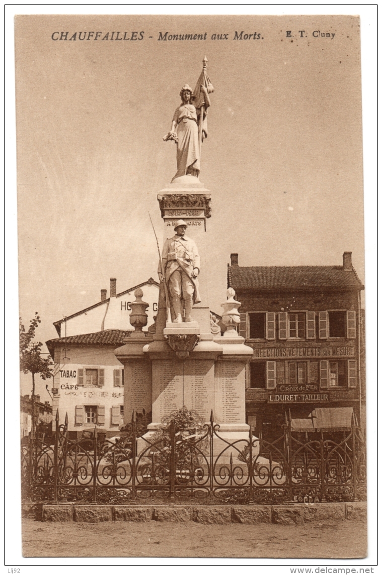 CPA 71 - CHAUFFAILLES (Saône Et Loire) - Monument Aux Morts - Autres & Non Classés