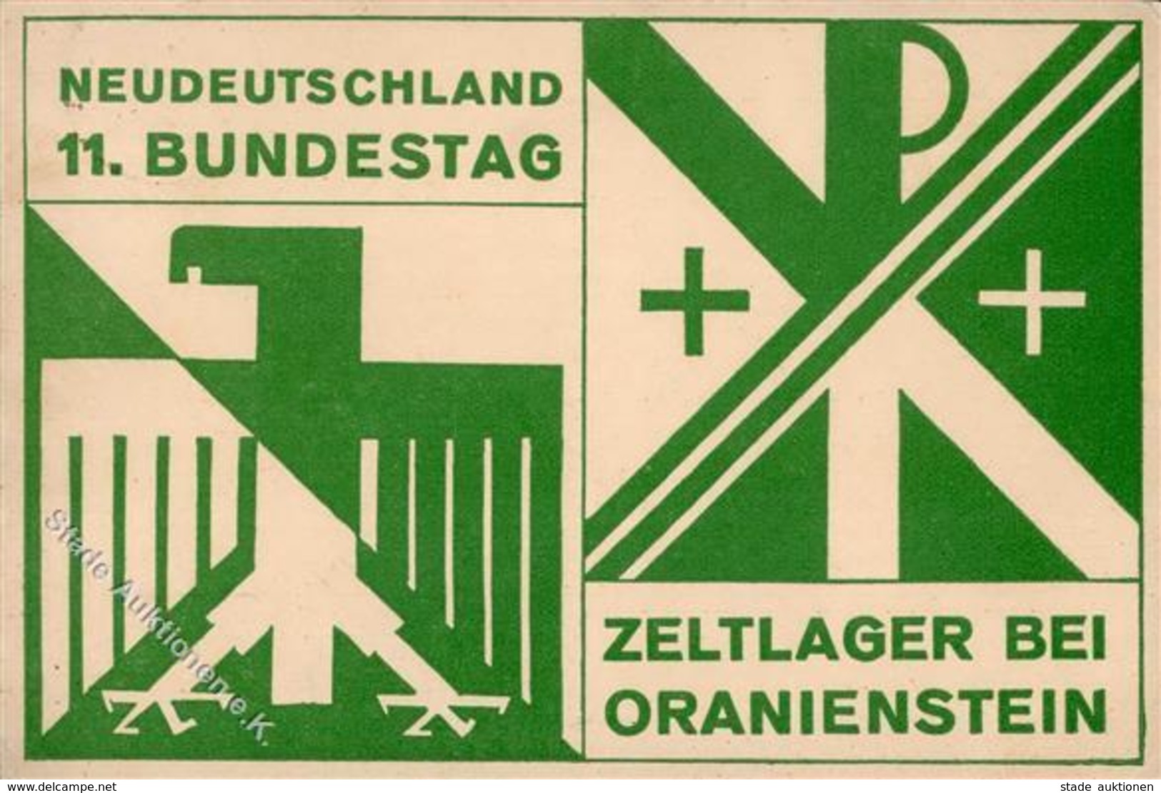 Weimarer Republik Oranienstein (6252) Neudeutschland 11. Bundestag 1931 I-II - Storia