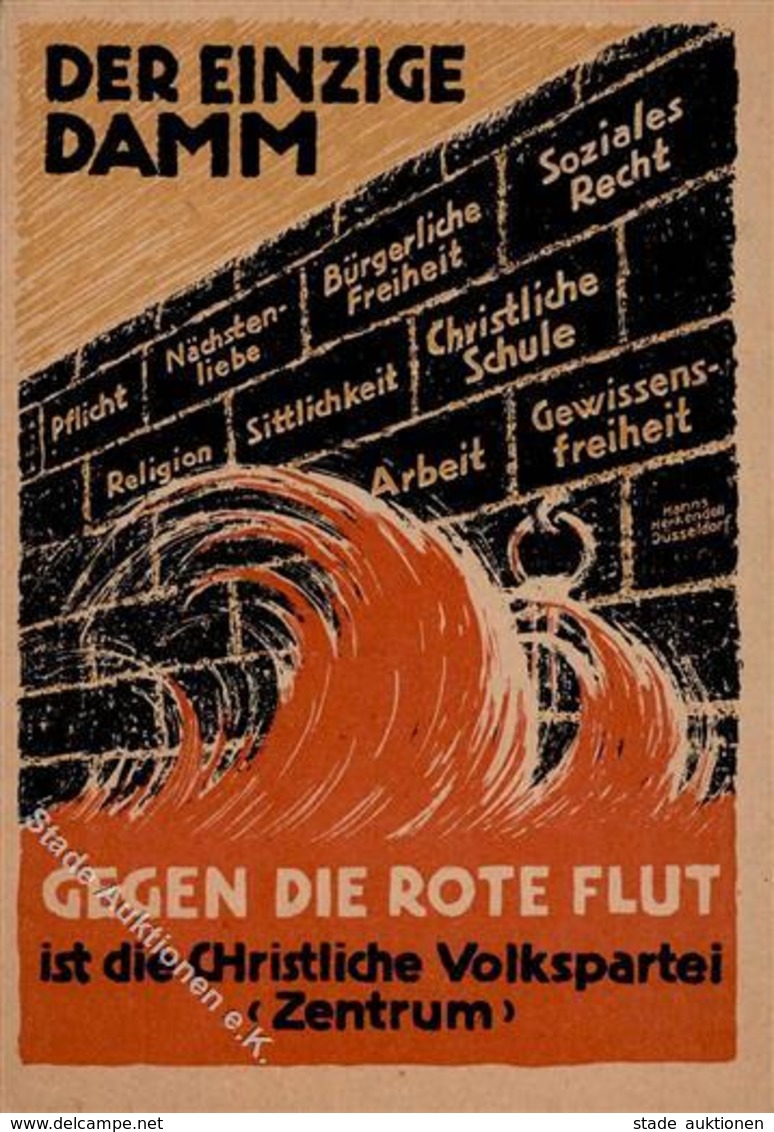Weimarer Republik Propaganda Christliche Volkspartei I-II - Storia