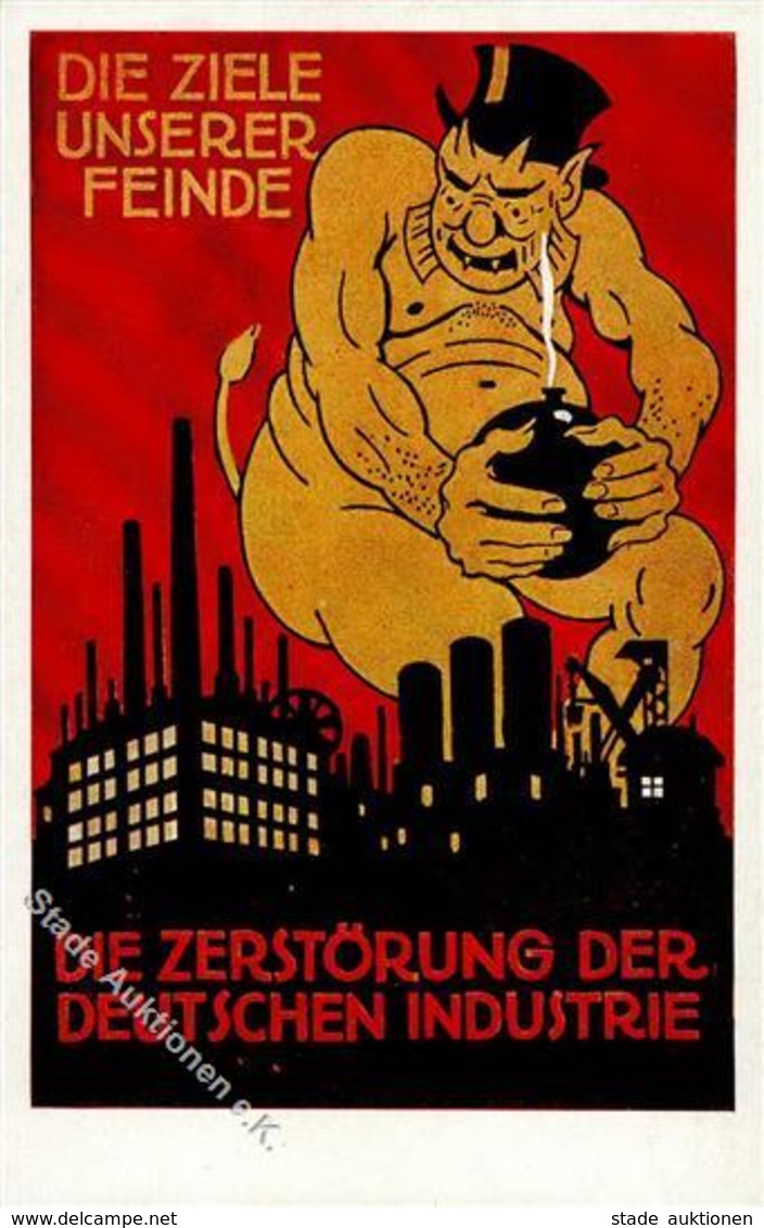 Weimarer Republik Wahlplakat Deutsche Vaterlands-Partei Künstlerkarte I-II - Histoire