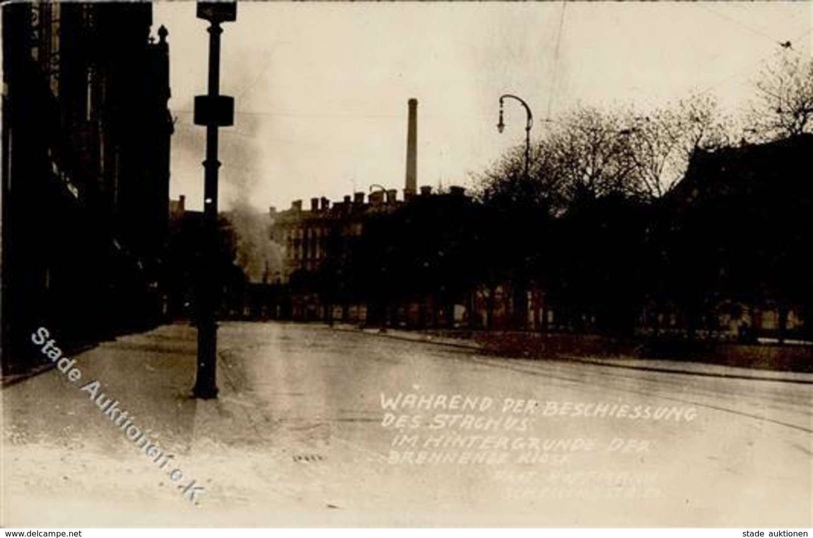 Revolution München (8000) Beschießung Des Stachuss Foto AK I-II - Krieg