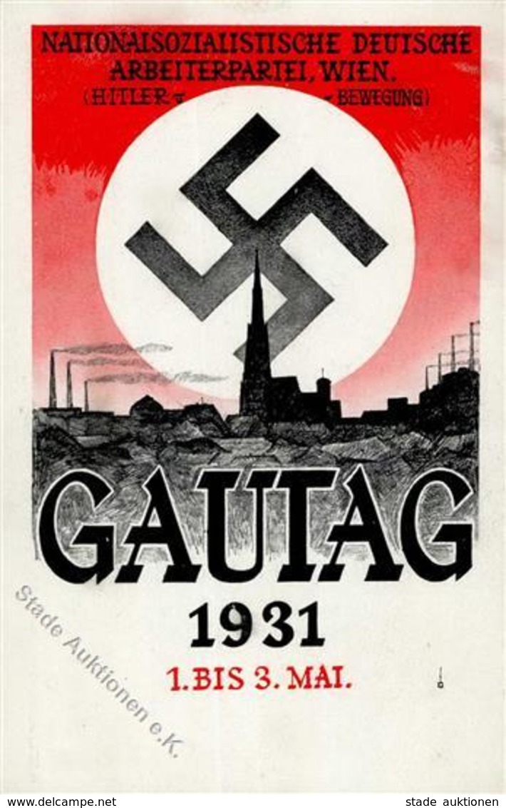 ÖSTERREICH-ANSCHLUSS 1938 - NSDAP GAUTAG WIEN 1931 I-II - War 1939-45