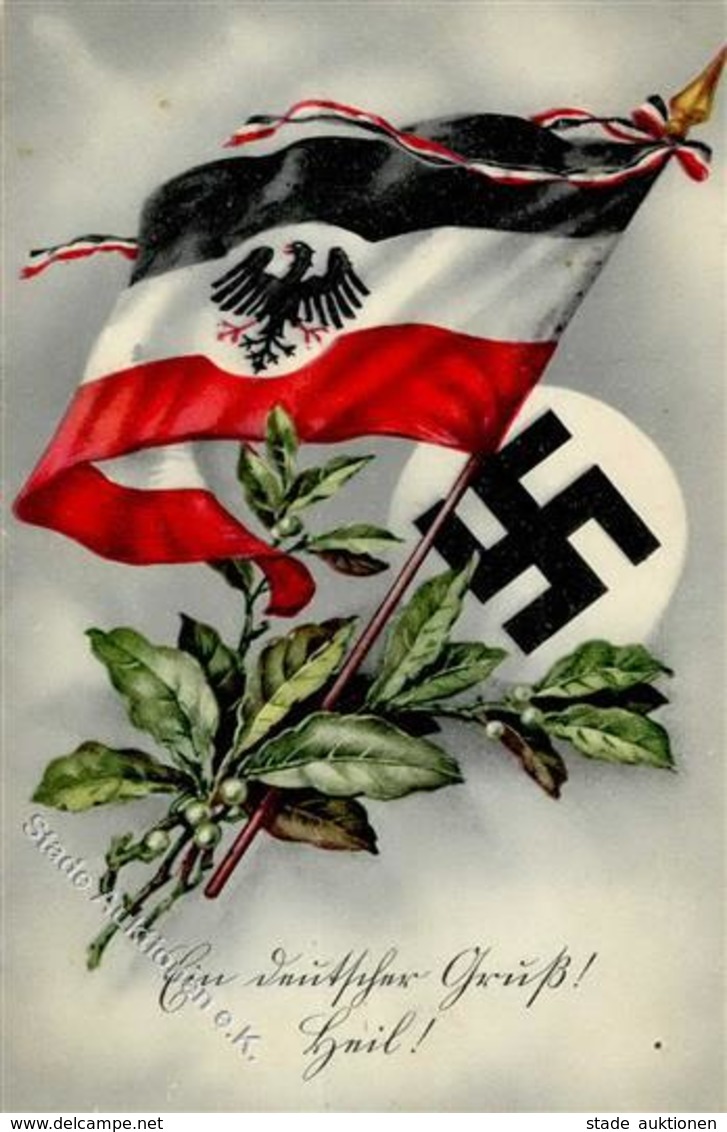 FAHNE/STANDARTE WK II - Nr. 1785 Ein Deutscher Gruß! Heil! I-II - War 1939-45