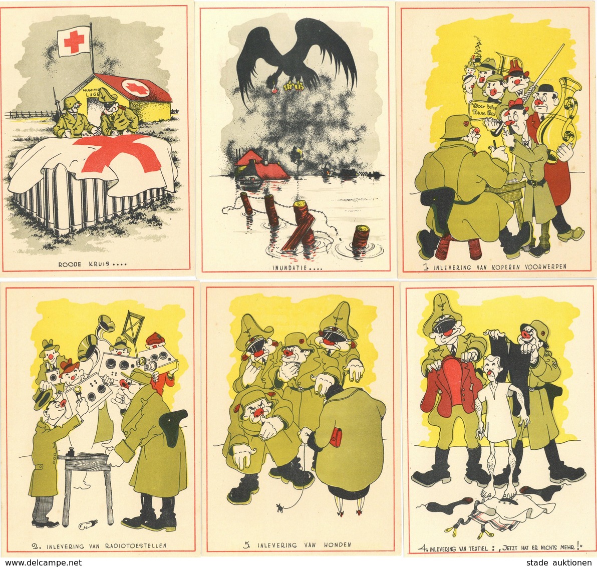 Antipropaganda WK II 17 Ansichtskarten I-II - Guerre 1939-45