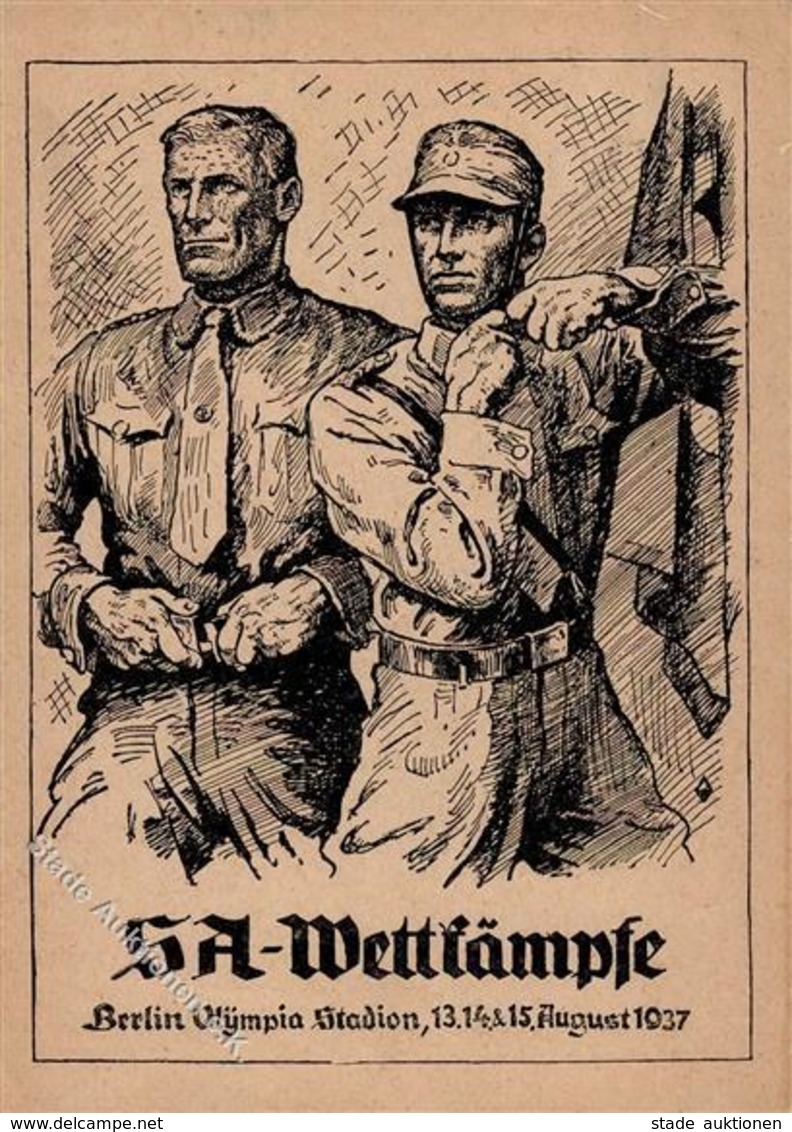 Propaganda WK II Berlin (1000) SA Wettkämpfe Künstler-Karte I-II - Guerra 1939-45