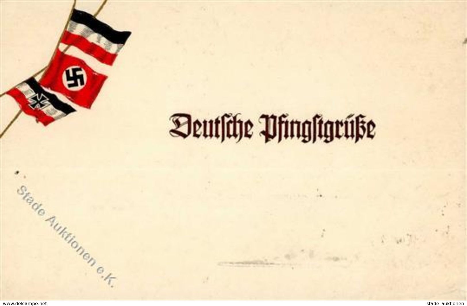 Propaganda WK II Deutsche Pfingstgrüße Präge-Karte I-II - War 1939-45